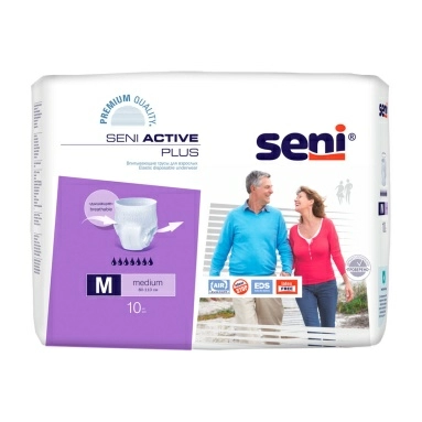 Seni Active Plus Трусики впитывающие для взрослых в размере Medium по 10 штук