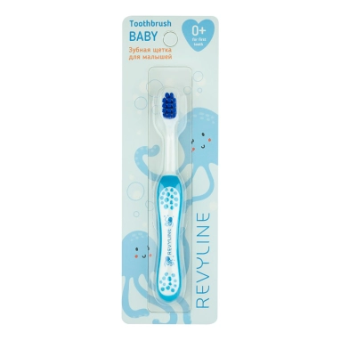 Revyline Baby S3900 Зубная щетка для детей от 0 до 3 лет (7069 голубой)