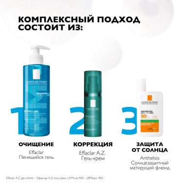 LA ROCHE-POSAY Effaclar A.Z. Гель-крем для проблемной кожи 40 мл