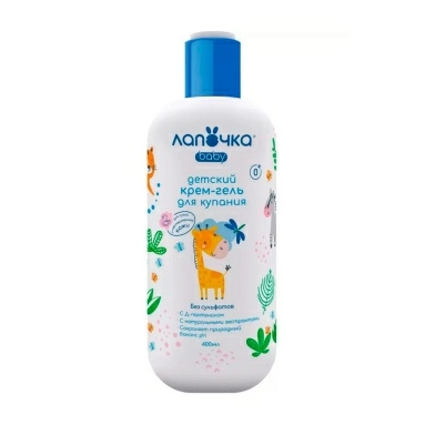 Лапочка Детский крем-гель для купания, 400 мл