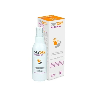 Антиперспирант/ средство от потоотделения для ног "DRYDRY DE FOOT SPRAY"/"ДРАЙ ДРАЙ ДЕ ФУТ СПРЕЙ",100мл