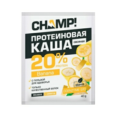 Каша протеиновая овсяная Банановая с коэнзимом Q10. Пакет 40 г