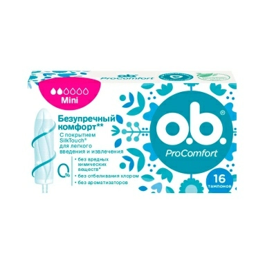 O.B. Тампоны ProComfort Mini, 16шт
