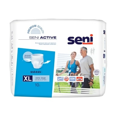 SENI ACTIVE extra large Трусики впитывающие для взрослых, страдающих недержанием, 10 шт
