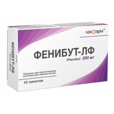 Фенибут-ЛФ для приготовления раствора для приема внутрь 250мг в пакетах №10