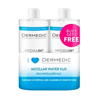 Dermedic HYDRAIN Набор 1+1 Мицелярная вода H2O, 500 мл