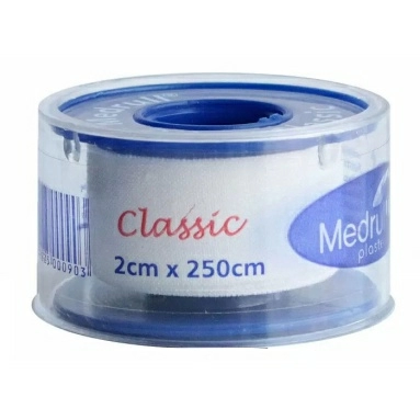 Пластырь рулонный белого цвета на текстильной основеMedrull "Classic" 2см х 250см