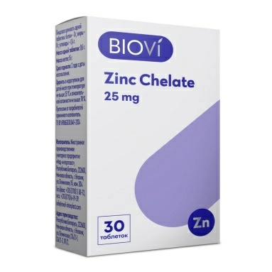 BioVi Цинк Хелат, БАД таблетки №30