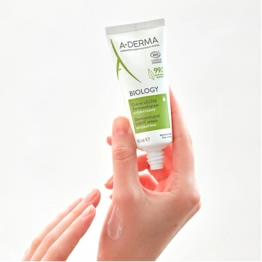 A-DERMA BIOLOGY Лёгкий увлажняющий дерматологический крем для хрупкой кожи 40 мл