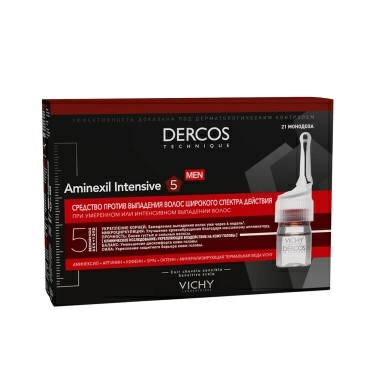 VICHY Dercos Technique AMINEXIL INTENSIVE 5. MEN Средство против выпадения волос широкого спектра действия для мужчин, 21 монодоза