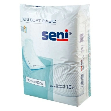 Seni soft Basic Пеленки одноразовые (впитывающие) 90х60 10 шт