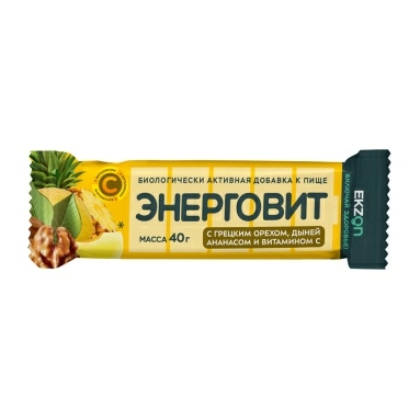 Энерговит с грецким орехом дыней ананасом и витамином С 40г