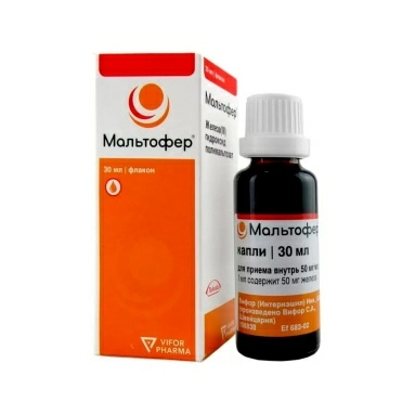 Мальтофер капли для приема внутрь 50мг/мл 30мл №1