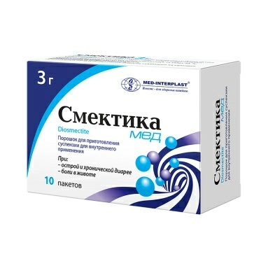 Смектика мед порошок для приготовления суспензии 3г в пакетах №10
