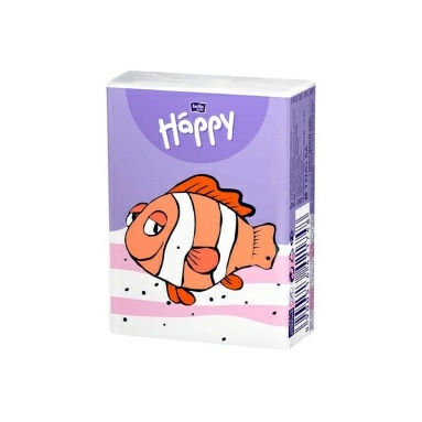 Bella Baby Happy Платочки бумажные носовые гигиенические трехслойные , 9 шт