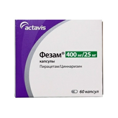 Фезам капсулы 400мг/25мг №10х6