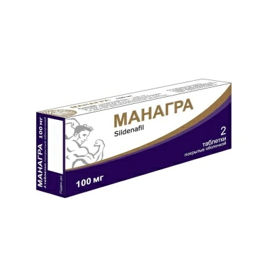 Манагра таблетки п/о 100мг №2х1