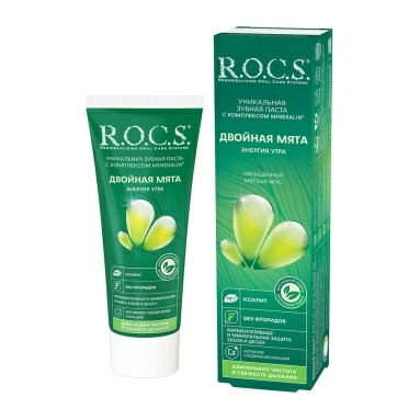 ROCS Зубная паста "Энергия Утра. Двойная мята" 74гр