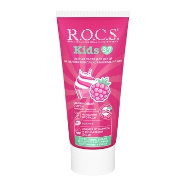 R.O.C.S. Kids Зубная паста для детей "Малиновый Смузи" 45гр