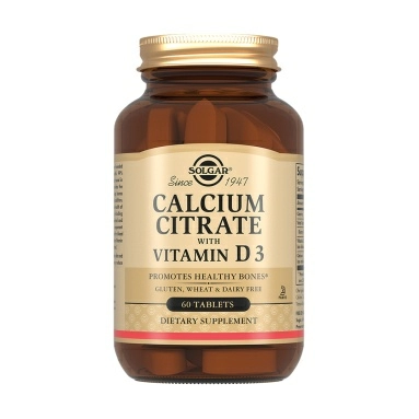 Solgar Цитрат кальция с витамином D3, БАД таблетки №60