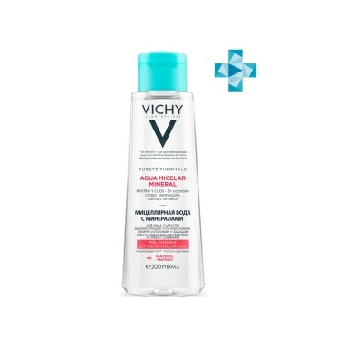 Vichy Purete Thermale Вода мицеллярная с минералами для чувствительной кожи лица, глаз и губ 200 мл