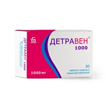 Детравен® 1000 таблетки п/о 1000мг №10х3