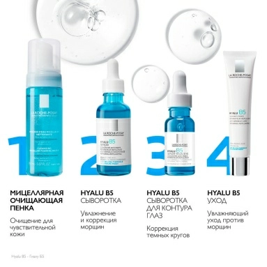 La Roche-Posay Сыворотка для контура глаз увлажняющая концентрированная против морщин, темных кругов и следов усталости Hyalu B5, 15мл