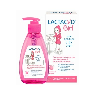 Lactacyd Girl Гель Лактацид для девочек с 3-х лет 2020 для ежедневной интимной гигиены 200 мл