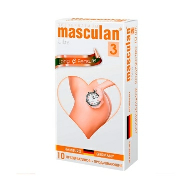 Презервативы "Masculan" (№10) Long Pleasure (продлевающие)