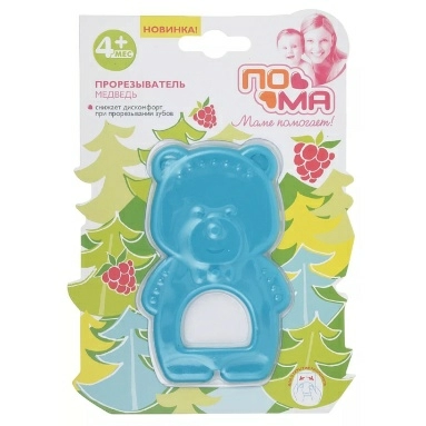 ПОМА Прорезыватель (массажер для десен) "Медведь" 4+, арт. 1813, 1 шт