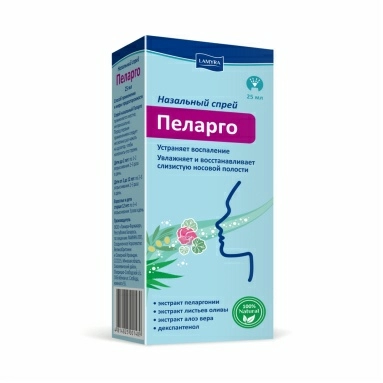 Пеларго наз.спрей 25мл ср-во д/прим.в оториноларинг-ии