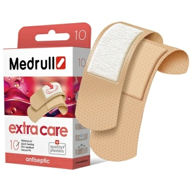 Пластыри Medrull "Extra Care" №10 (19х72мм-6 шт,25х72мм-4 шт)