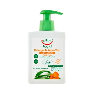 EQUILIBRA Baby Детское деликатное средство для мытья лица и рук (без слез), 250 мл (новый дизайн)