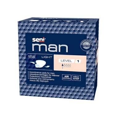 SENI MAN вкладыши специальные для мужчин LIGHT LEVEL 1 (легкий уровень 1) 15 шт