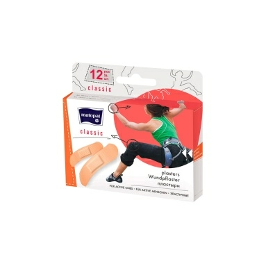 Набор пластырей МАТОРАТ CLASSIC 25ммх76мм-4шт; 19ммх76мм-8шт.