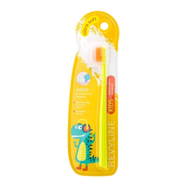 Revyline Kids S4800 Зубная щетка для детей от 3 до 12 лет (6611 желтый)