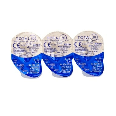 Линзы контактные мягкие TOTAL30 ежемесячной замены -0.75, 1 штука