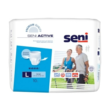 SENI ACTIVE large Трусики впитывающие для взрослых, страдающих недержанием, 10 шт