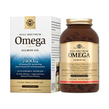 Solgar Омега-комплекс из дикого океанического лосося, БАД капсулы №120