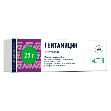 Гентамицин мазь 1мг/г 25г №1