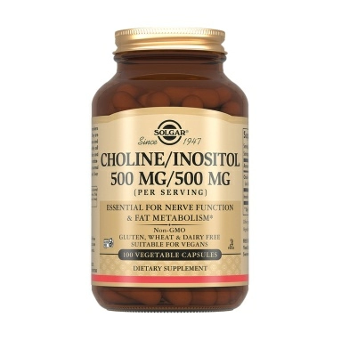 Solgar Холин/Инозитол 500мг/500 мг, БАД капсулы №100
