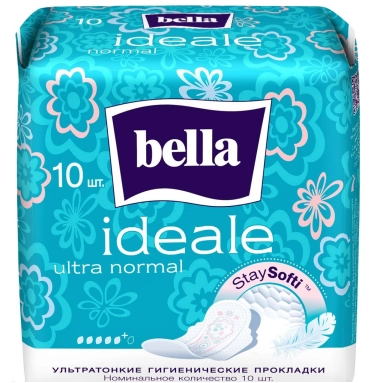 Bella IDEALE ultra normal Ультратонкие женские гигиенические впитывающие прокладки 10 шт (stay softi)
