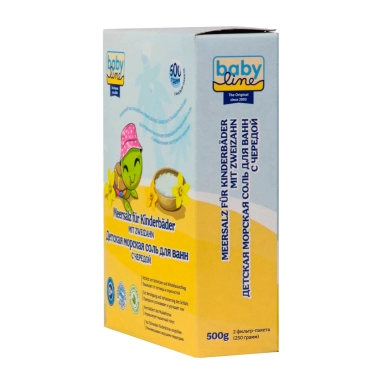 Baby line Соль для ванн Детская с чередой 500г (2 фильтр-пакета по 250г)