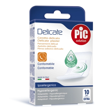 Пластырь Delicate с антибактериальной подушечкой для чувствительной кожи, мм: 50 х 70 № 10