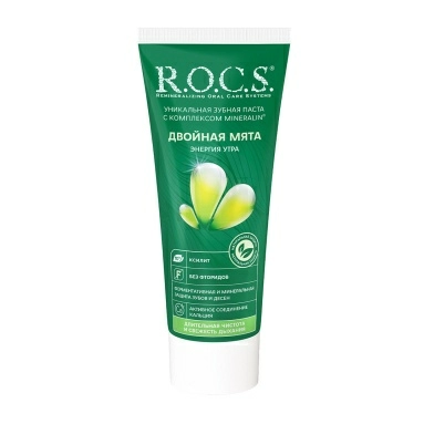 ROCS Зубная паста "Энергия Утра. Двойная мята" 74гр