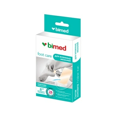 Пластыри нестерильные "Бимед премиум"гидроколлоидные набор №6 (размер 7 х 2,4см -6шт)