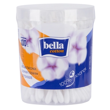 Bella cotton Ватные палочки 100 шт (круглая коробочка)