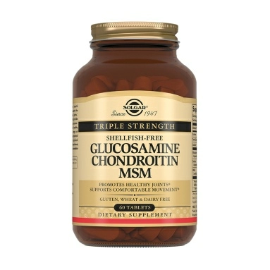 Solgar Комплекс глюкозамина и хондроитина и МСМ, БАД таблетки №60