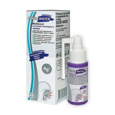 Спрей д/орош. носа и горла на основе коллоидного серебра "SILVER WATER Multiwave" 60мл