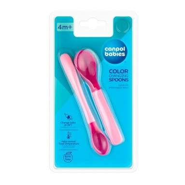 Canpol babies Набор ложек, меняющие цвет, 2 шт, Арт.9/581_pin